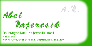 abel majercsik business card